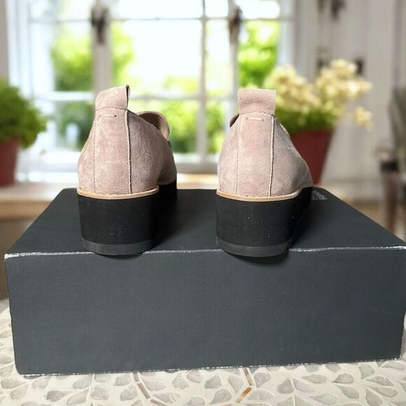 Eileen Fisher $225 Ells Leather Suede Loafer Wedge Platform Slip-On Women’s 7.5 - Picture 8 of 11